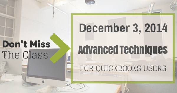 quickbooks advanced techniques class